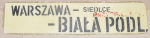 Warszawa - Biała Podlaska