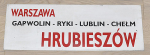 Warszawa - Hrubieszów