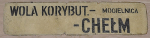 Wola Korybutowa - Chełm